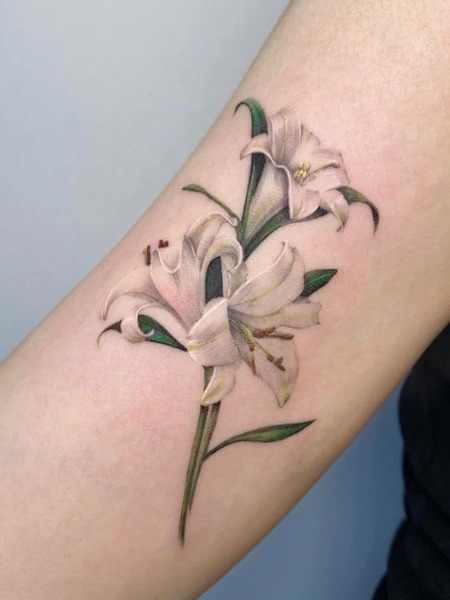 White Lily Tattoo