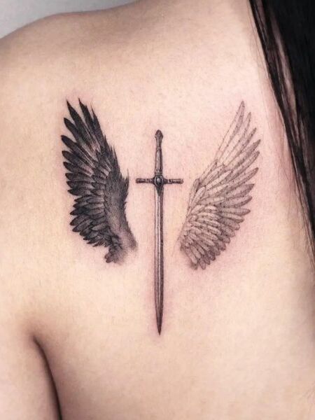 Wing Sword Tattoo