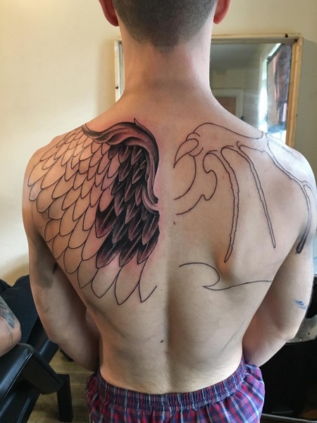 Wings Back Tattoo