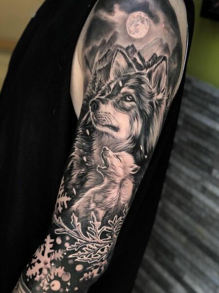 Wolf Family Tattoo