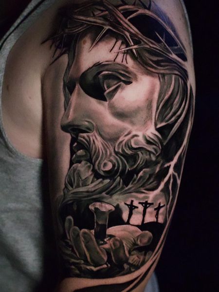 3d Jesus Tattoo