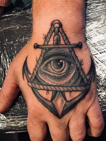All Seeing Eye Anchor Tattoo