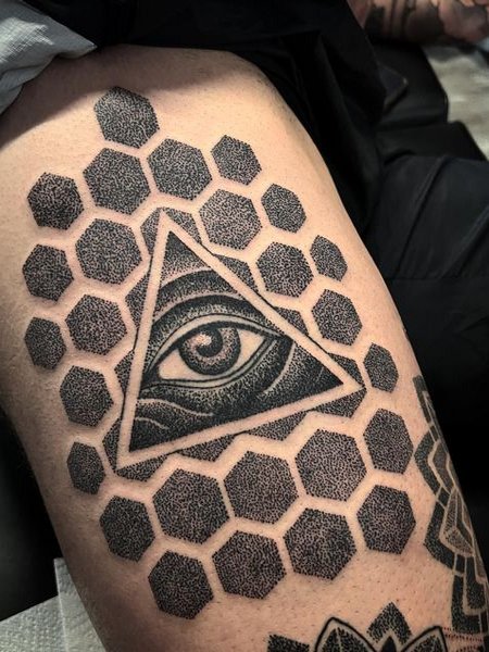 All Seeing Eye Geometric Tattoo