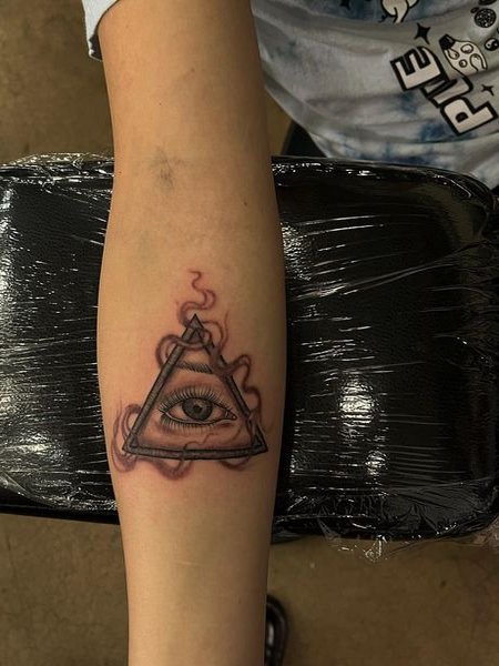 All Seeing Eye Tattoo On Arm