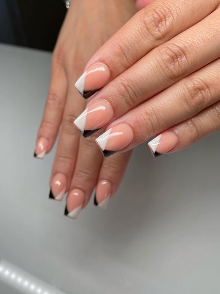 Almond French Tip Nails