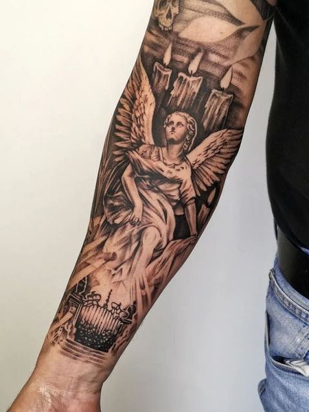 Angel Forearm Tattoo