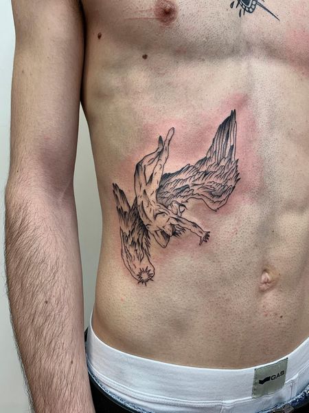 Angel Rib Cage Tattoo