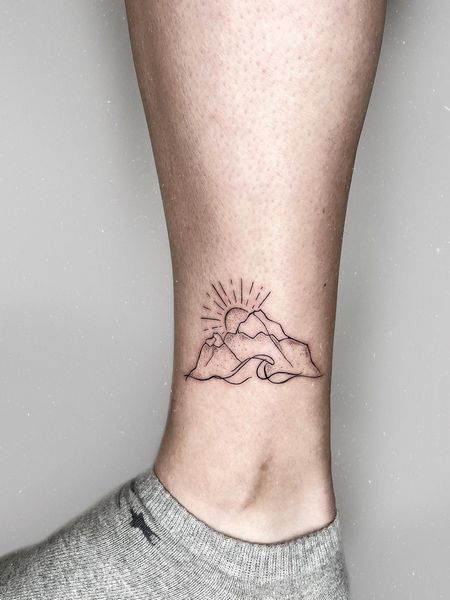 Ankle Mountain Tattoo