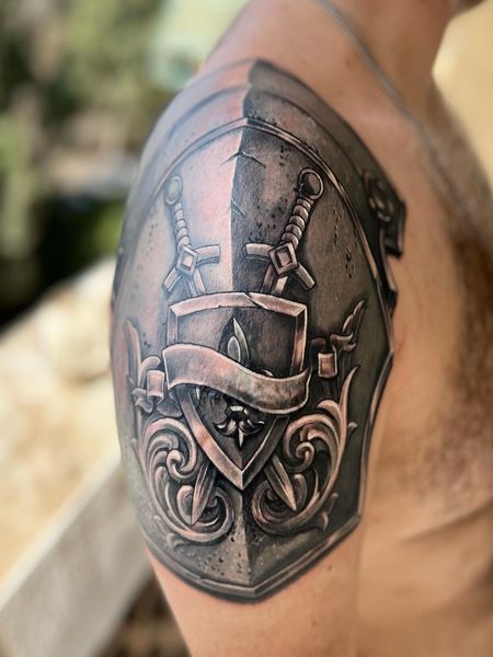 Armor Tattoo Forearm