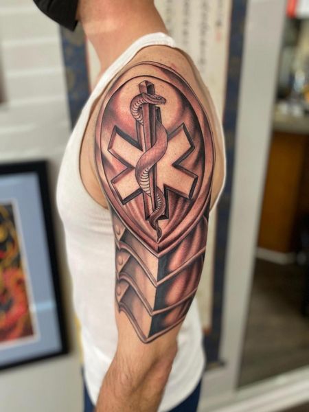 Armor Tattoo Shoulder