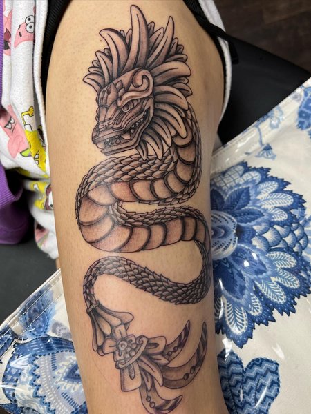 Aztec Dragon Tattoo