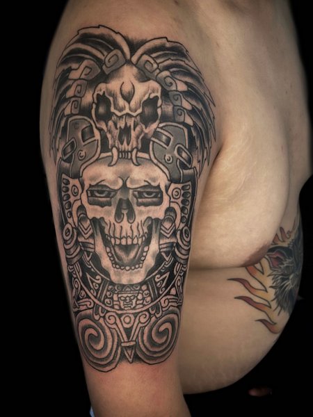 Aztec Half Sleeve Tattoo
