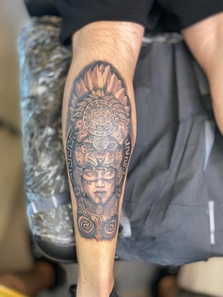 Aztec Jaguar Warrior Tattoo