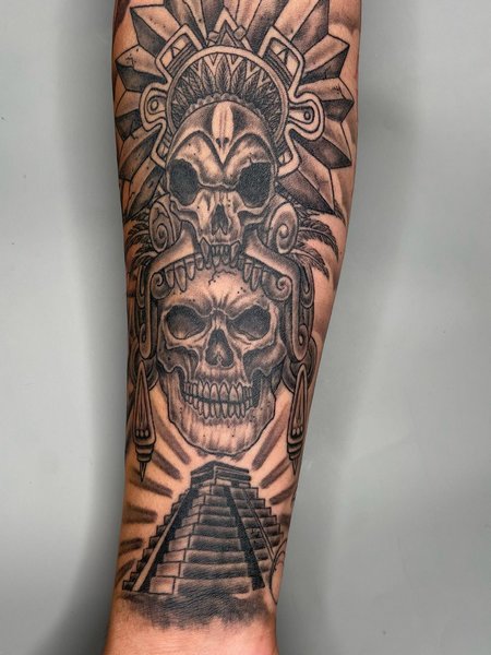 Aztec Pyramid Tattoo