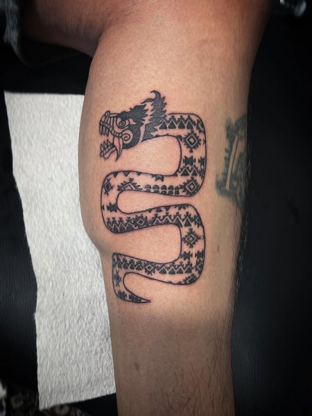 Aztec Snake Tattoo