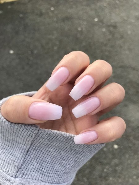 Baby Pink Ombre Nails