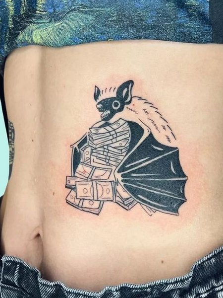 Bat Full Of Money Tattoos