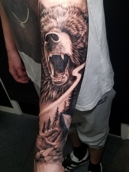 Bear Arm Tattoo