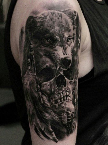 Bear Skull Tattoo