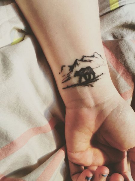 Bear Wrist Tattoo