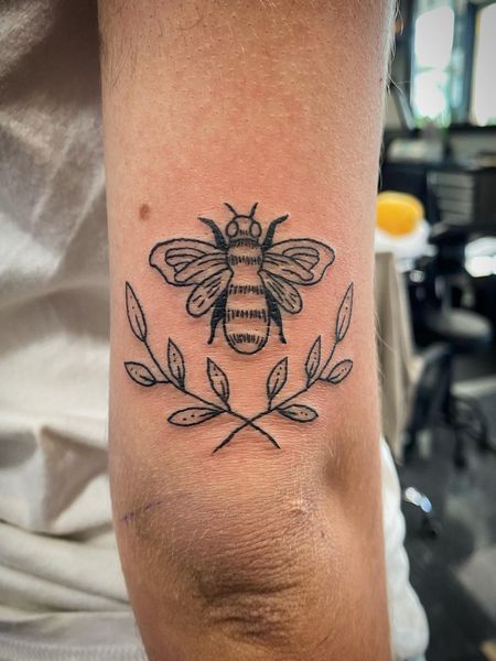 Bee Tattoo On Arm