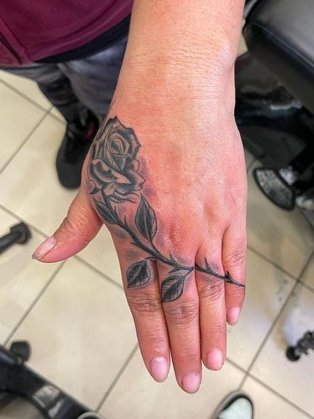 Black Rose Tattoo For Women