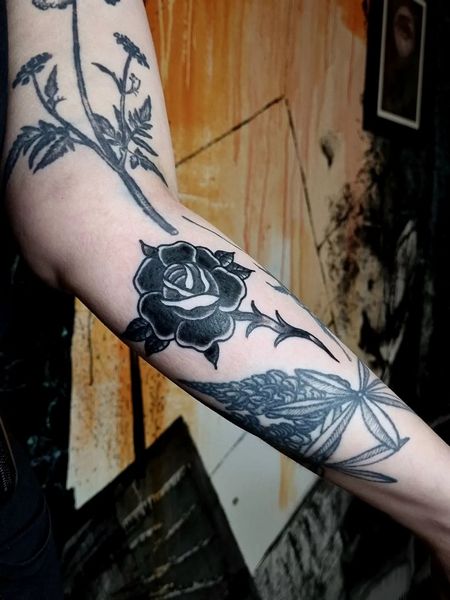 Black Rose Tattoo Sleeve