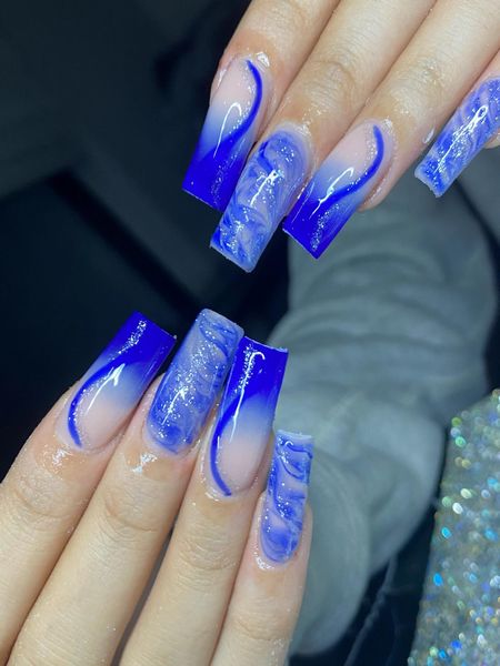 Blue Cute Nails