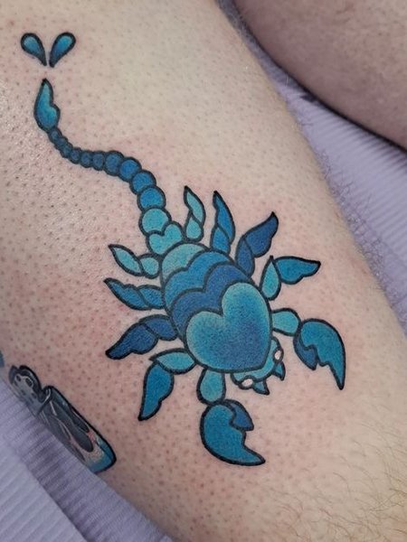 Blue Scorpion Tattoo