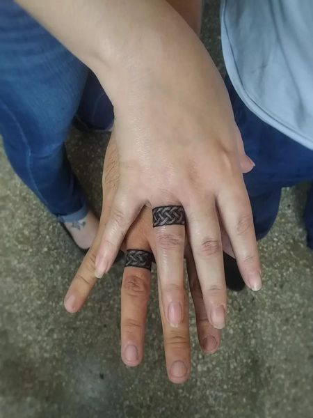 Celtic Couple Ring Tattoo