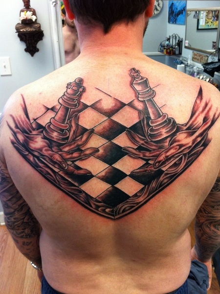 Chess Tattoo at Back