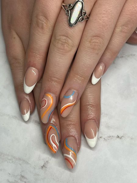 Color French Tip Nails
