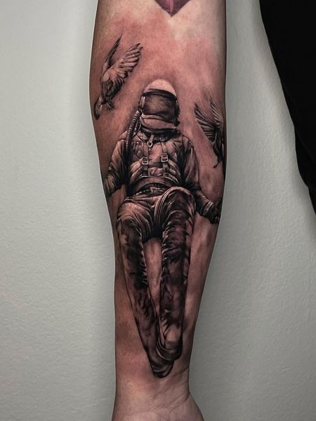 Cool Astronaut Tattoo