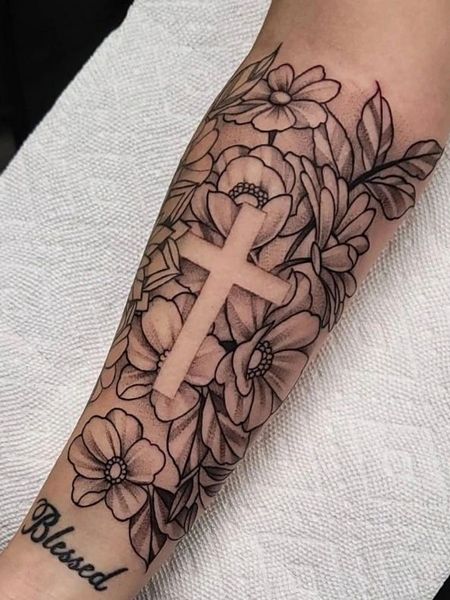 Cross Forearm Tattoos