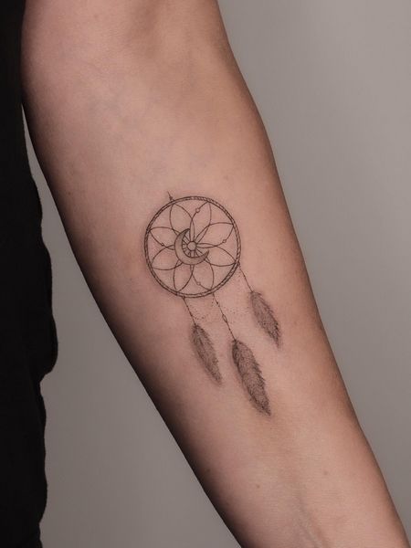 Dreamcatcher Forearm Tattoos