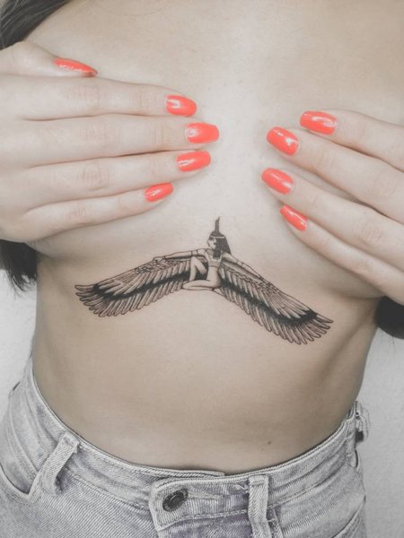 Egyptian Sternum Tattoo