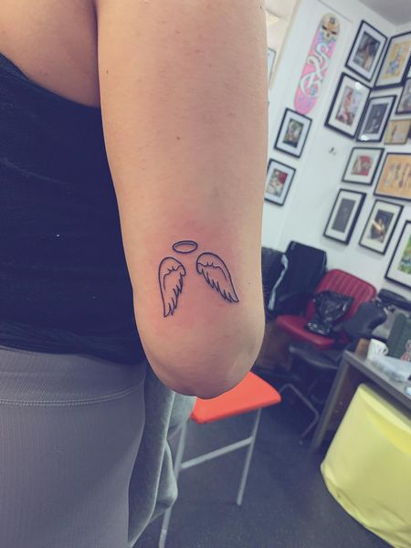 Feminine Angel Wings Tattoo