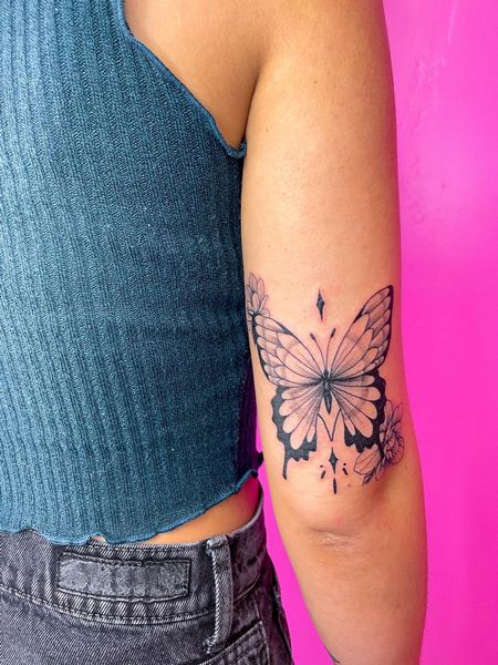 Feminine Butterfly Tattoo