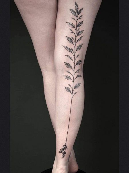Feminine Leg Tattoo