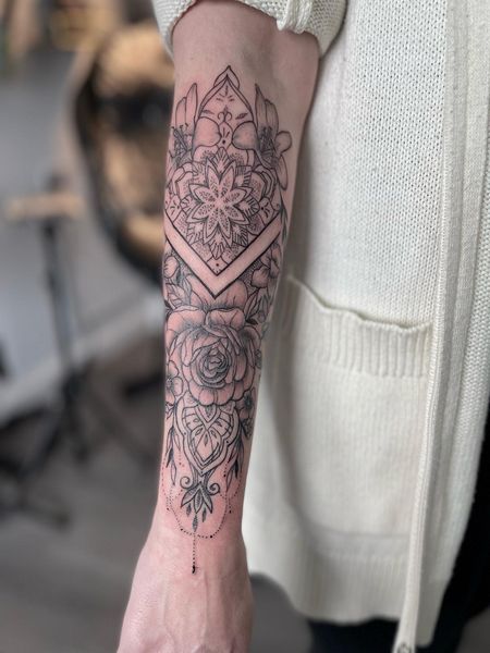 Feminine Mandala Tattoo