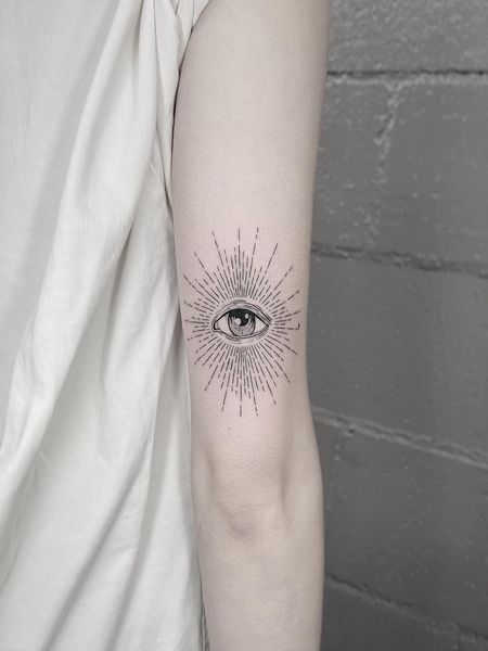 Fine Line Eye Tattoo