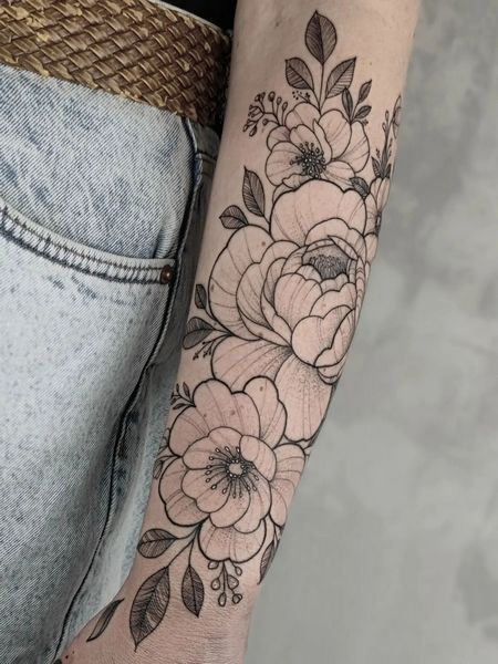 Flower Forearm Tattoos