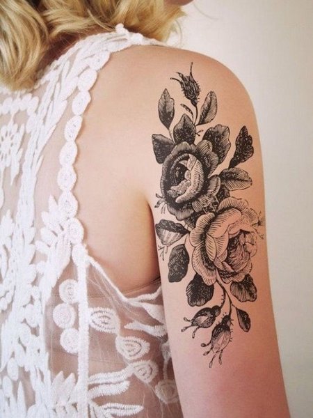 Flower Temporary Tattoo
