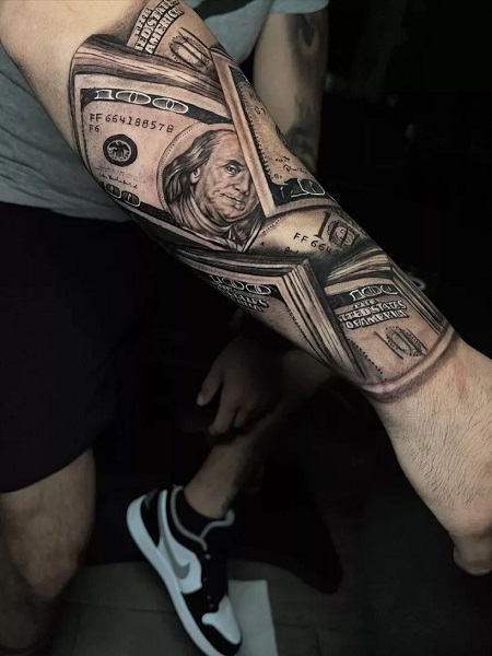 Forearm Money Tattoos