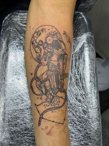 Funny Astronaut Tattoo