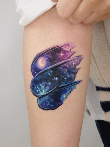 Galaxy Paint Tattoo