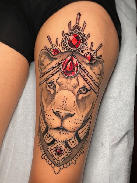 Gem Lion Tattoo