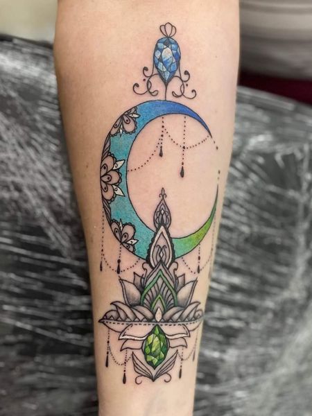 Gem Moon Tattoo