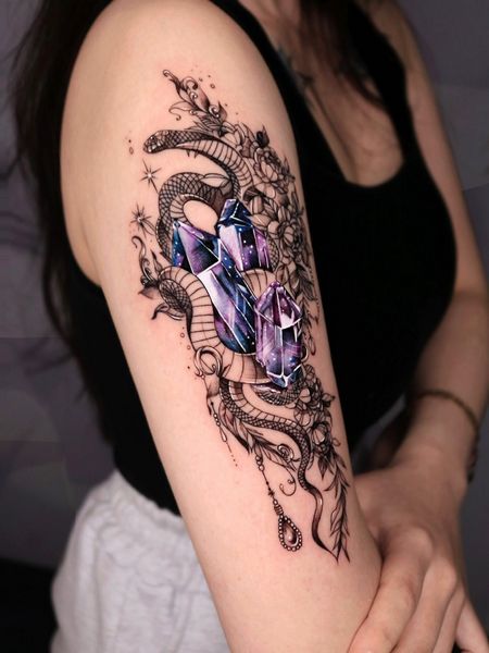 Gem Snake Tattoo