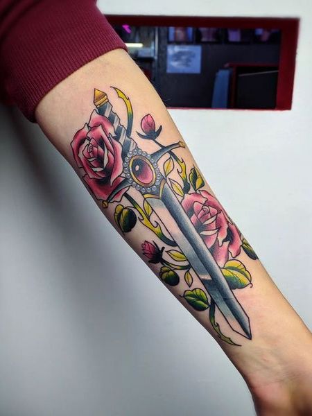 Gem Sword Tattoo